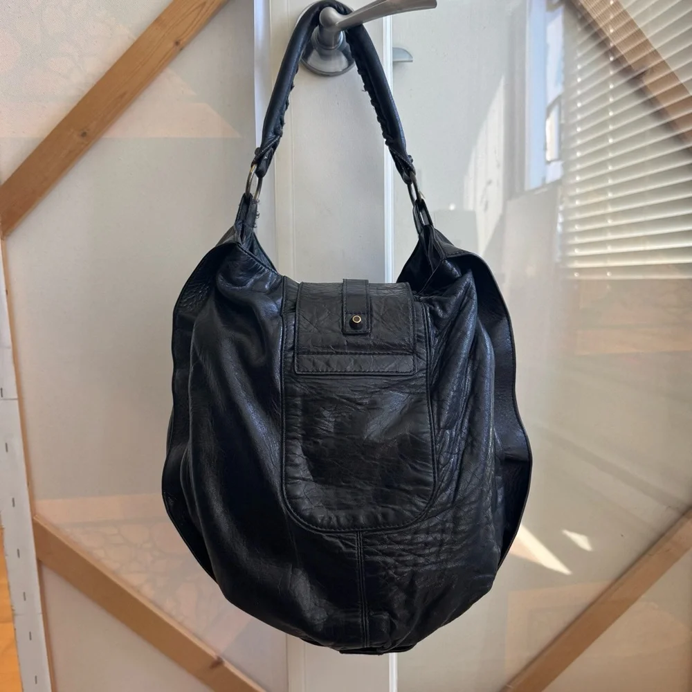 Balenciaga Motocross Black Leather Hobo Bag - Picture 4 of 8